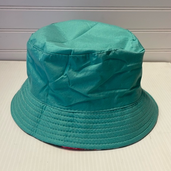 Pink Flamingos 🦩 & Palm Trees Multicolored Reversible Cotton Bucket Hat - Picture 9 of 12